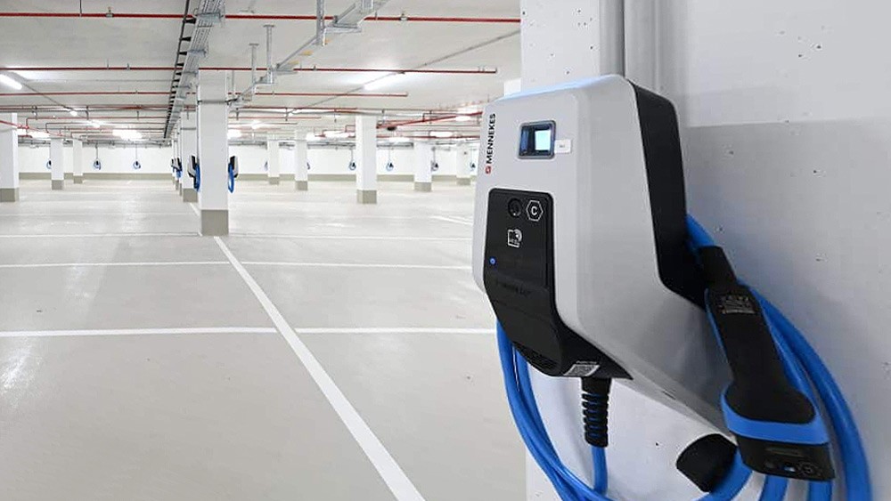 Symbolbild einer Tiefgarage im WIN WIN im Medienhafen Düsseldorf